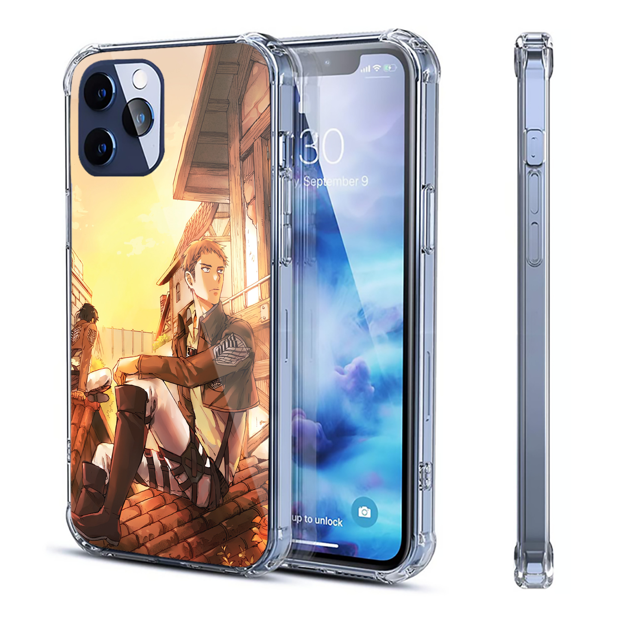 （画像用） 進撃の巨人 Attack on Titan 【iPhone 12シリーズ対応】透明スマホケース（クリアソフトケース）